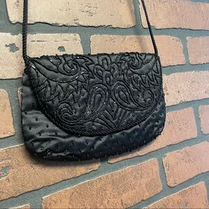 La Regale LTD Black Beaded Purse